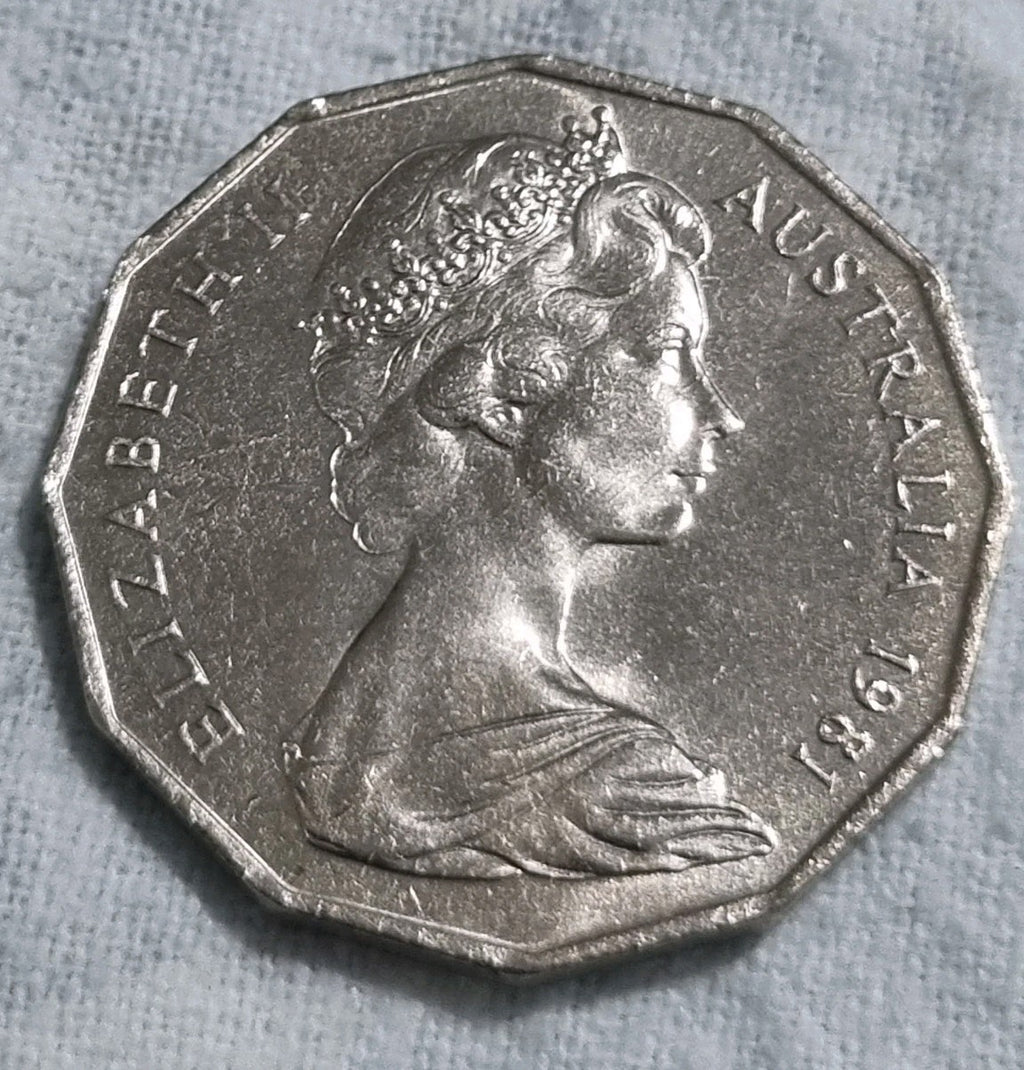 1 x 1981 50 Cent Coin -  COA- From Roll - Uncirculated
