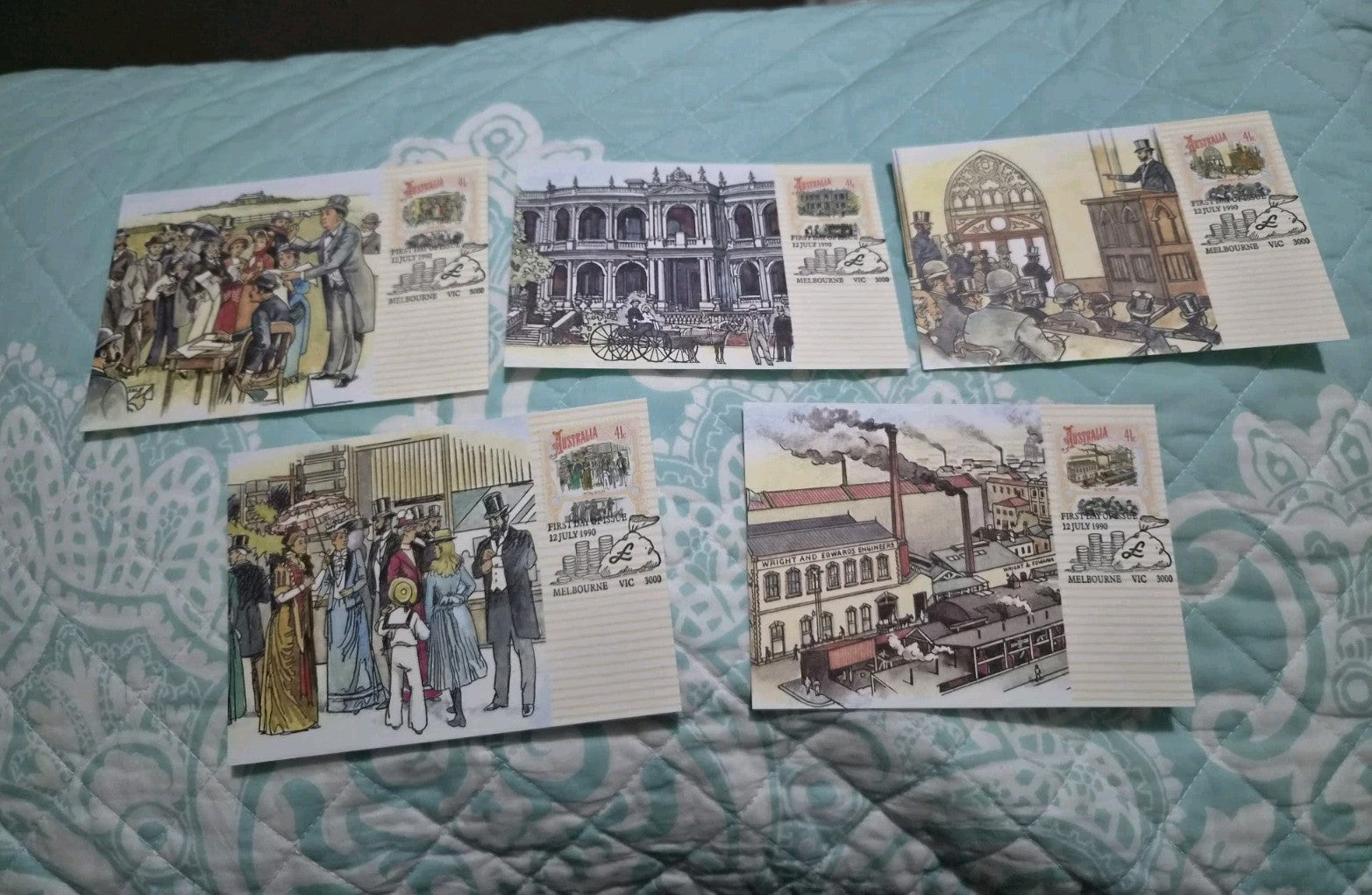 Australia  5 x Maxi Card Set -  12 JULY 1990 - Boomtime