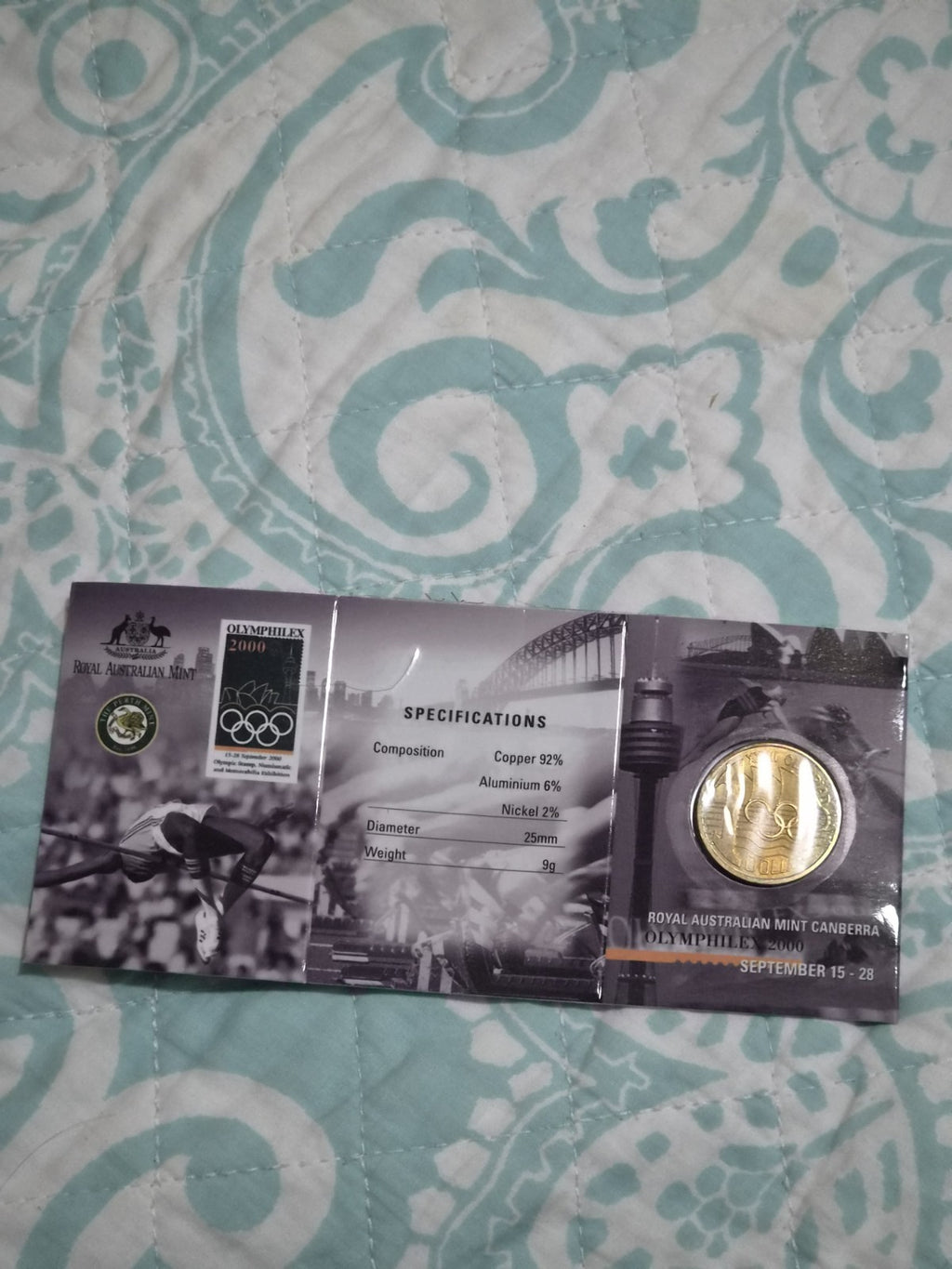 2000 $1 Olymphilex Canberra Mint Mark