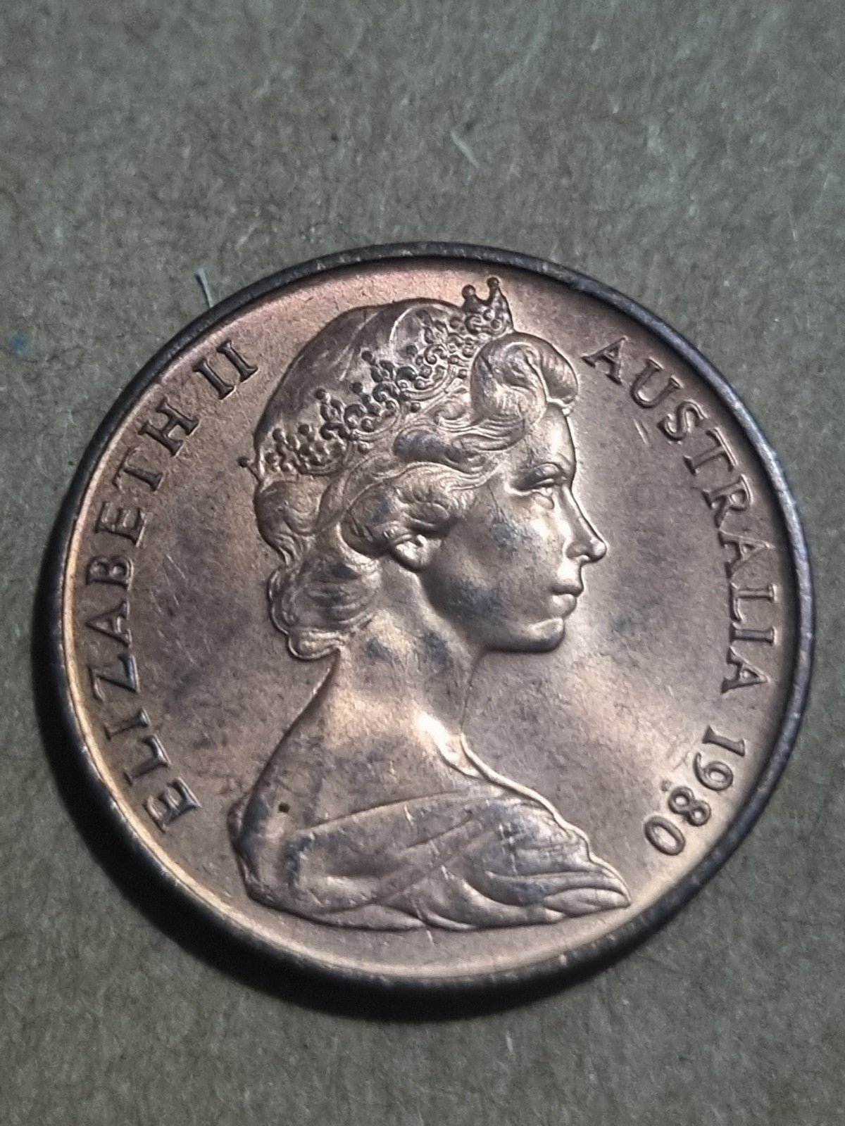1980 UNC Australian 2 Cent Coin Two Cents