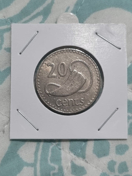 1973 20 Cent Fiji Coin In 2x2 Holder 