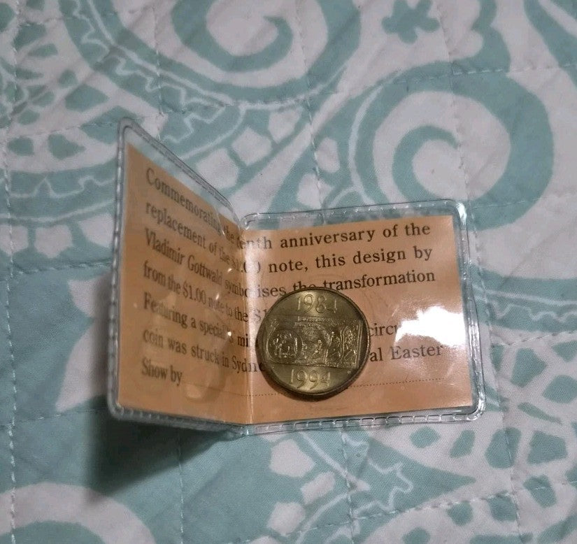 1994 One Dollar Coin - Decade of $1 'S' Mintmark - Uncirculated Ex RAM Flip