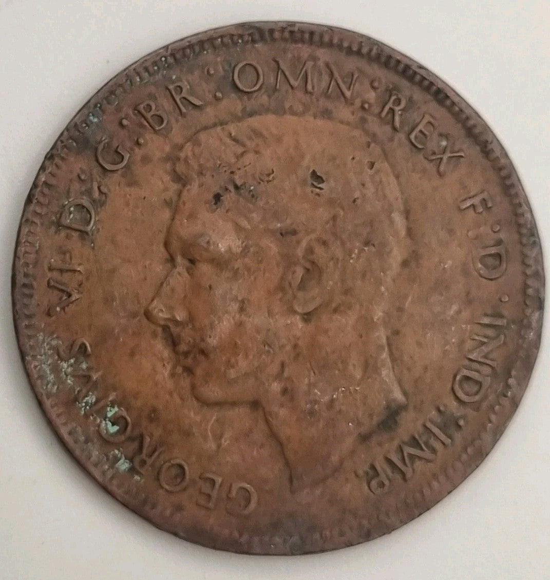 1944 Australian Penny With Dot