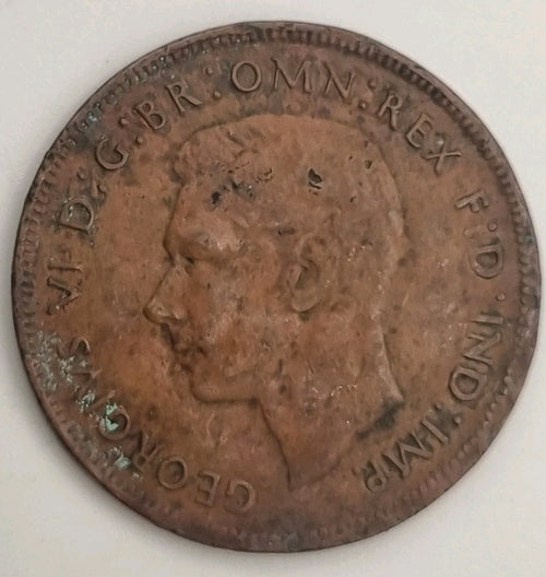 1944 Australian Penny With Dot