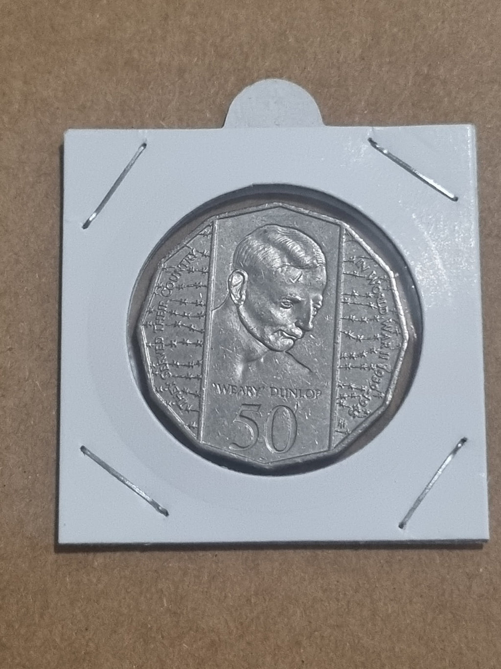 1995 Lightly Circulated 50 Cent 50c Coin - Weary Dunlop 