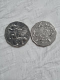 2 x 50 Cent Coins - 2004 & 2005