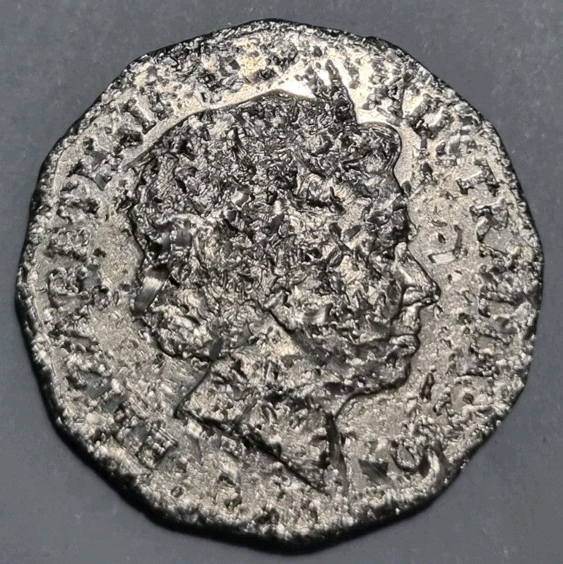 Mangled 50 Cent Coin - Coat of Arms - Heavily Circulated 