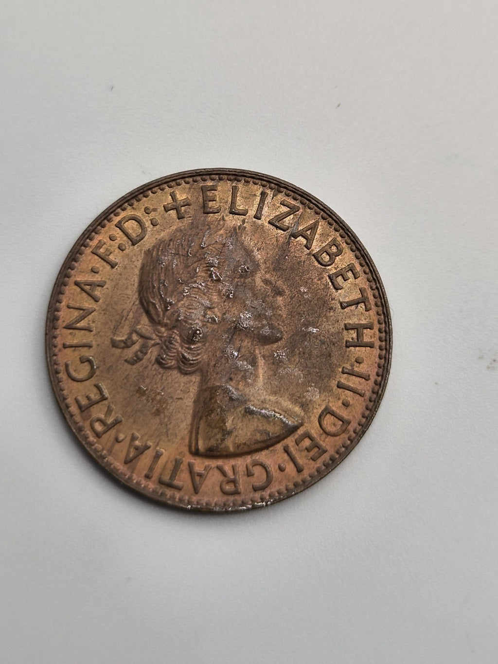 1960 Australian Penny With Y Dot