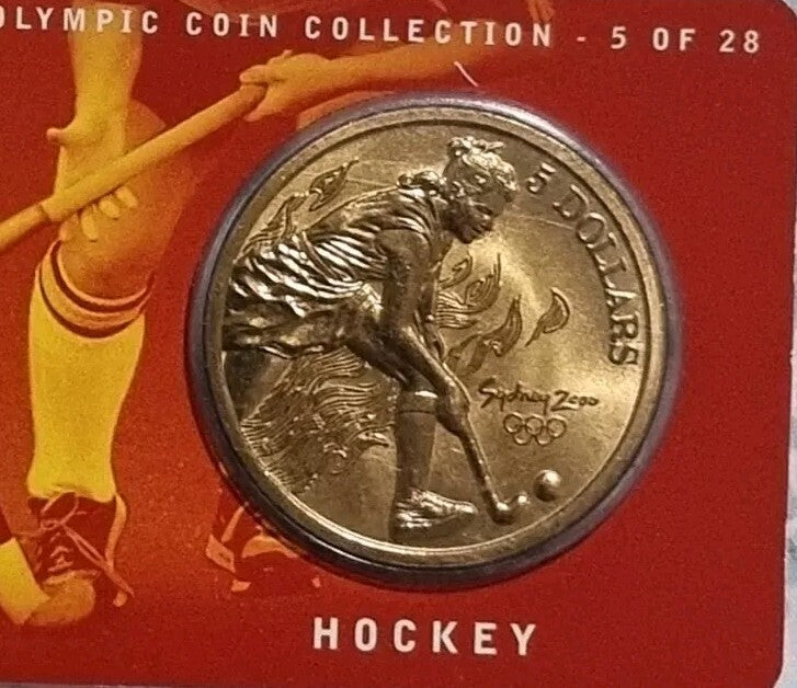 Sydney Olympics 2000 Hockey $5 DOLLAR UNC