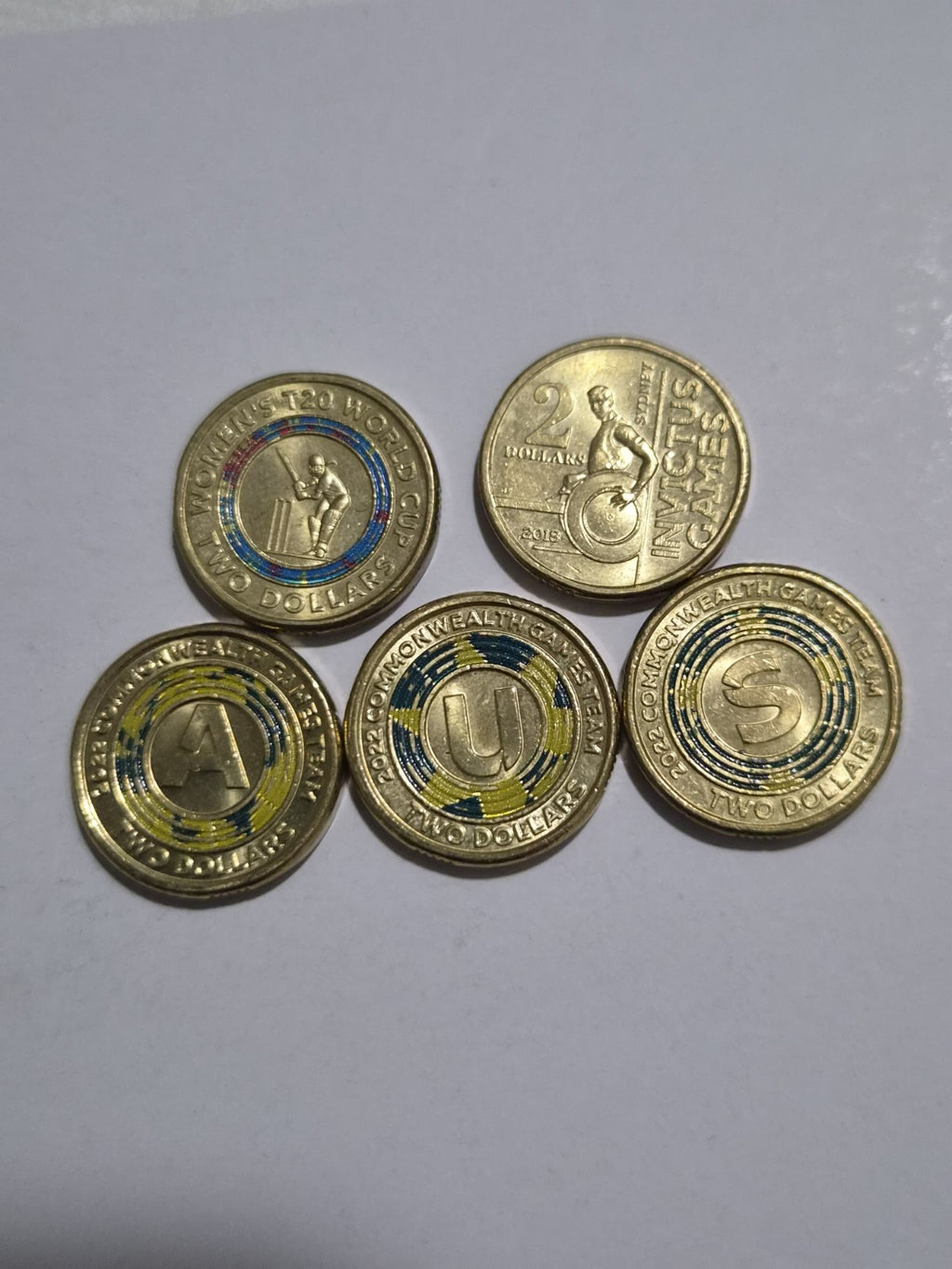5 x $2 Various Very Shiny Two Dollar Collectable Coins
