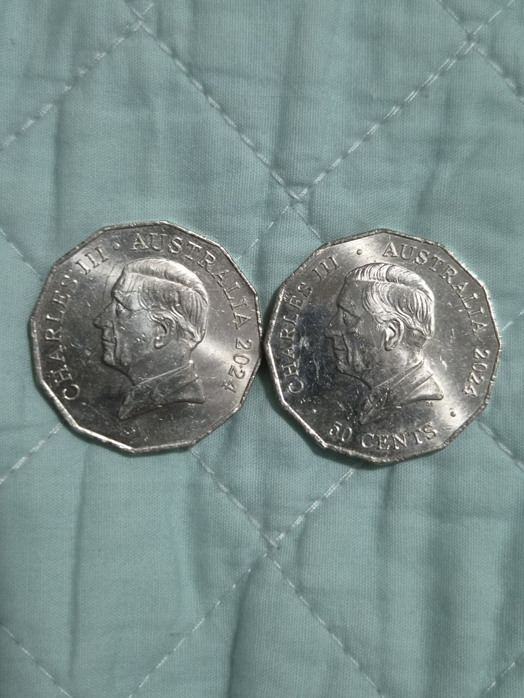2 x 2024 50 Cent Coins - NAIDOC and COA Coat Of Arms