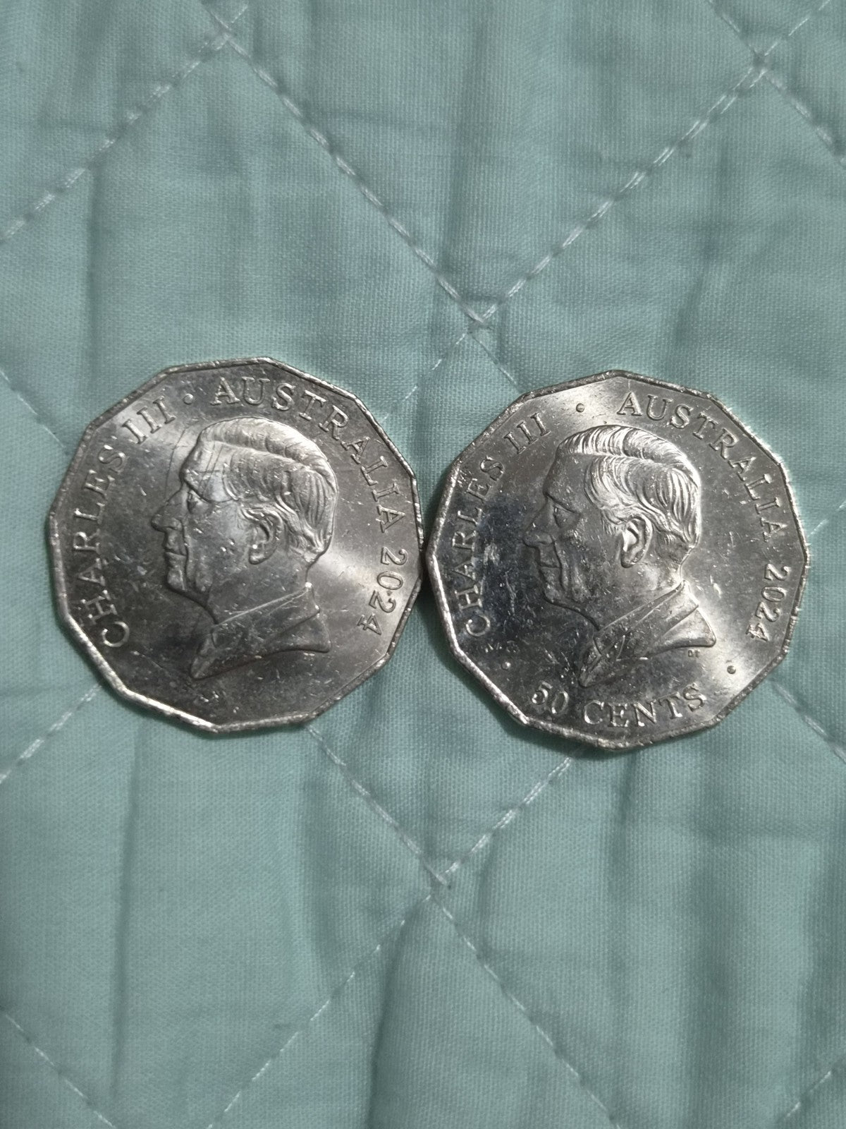 2 x 2024 50 Cent Coins - NAIDOC and COA Coat Of Arms