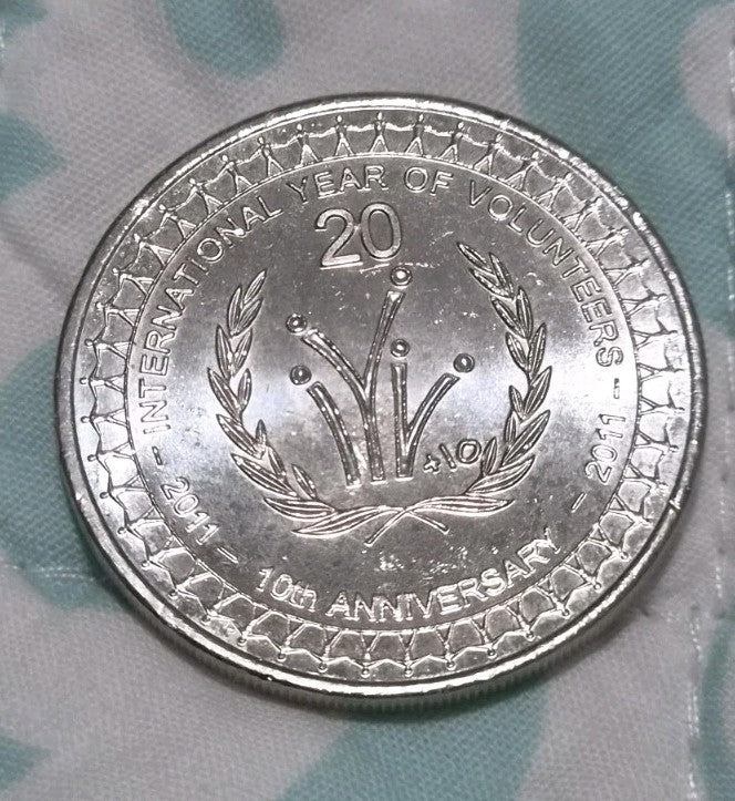 2011 UNC Year Of Volunteers 20 Cent Australian Coin From Mint Roll