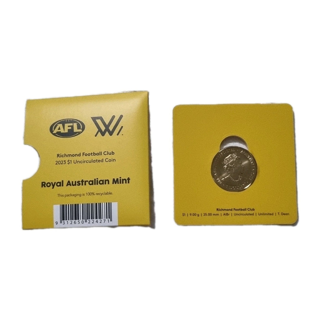2023 AFL Richmond Tigers $1 One Dollar Carded Coin
