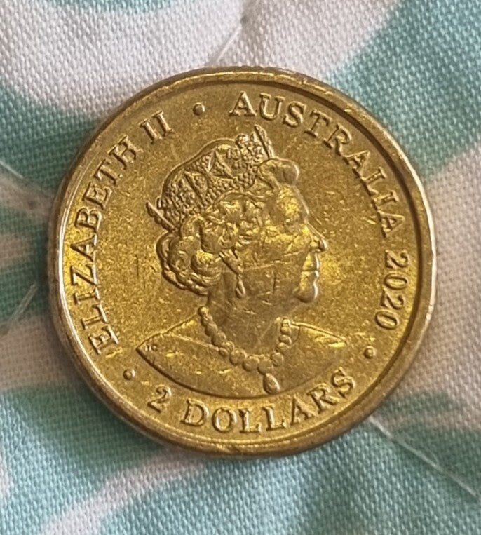 2020 Olympic $2 Dollar Coin - Black Passion - Circulated 