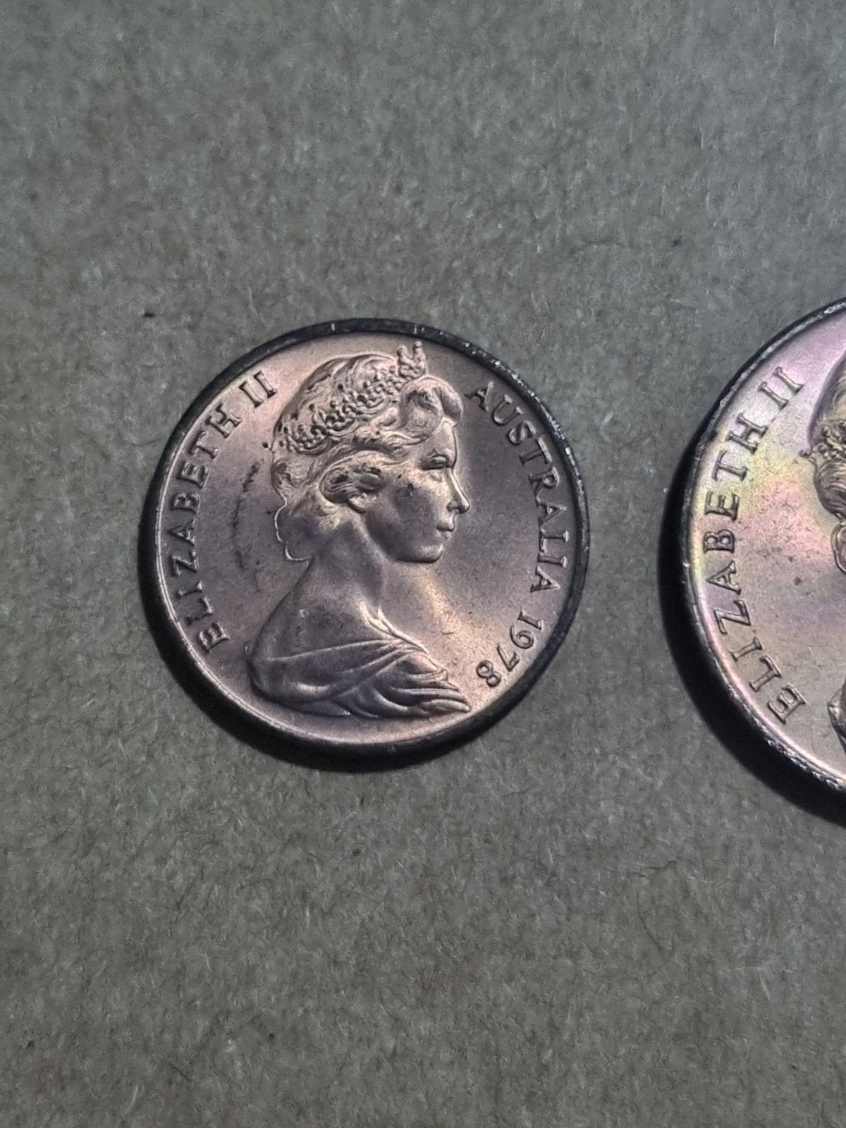 1978 One Two Five Ten Twenty Cent Australian Coins 1 2 5 10 20 Cents