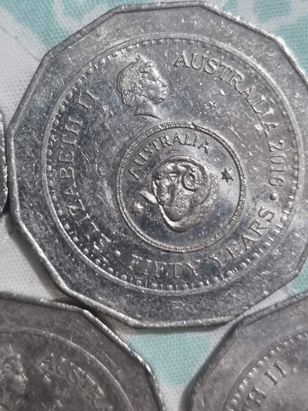 5 x 50 Cent 2016 Changeover Commemorative Coins - Lightly Circulated 