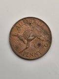 1960 Australian Penny With Y Dot