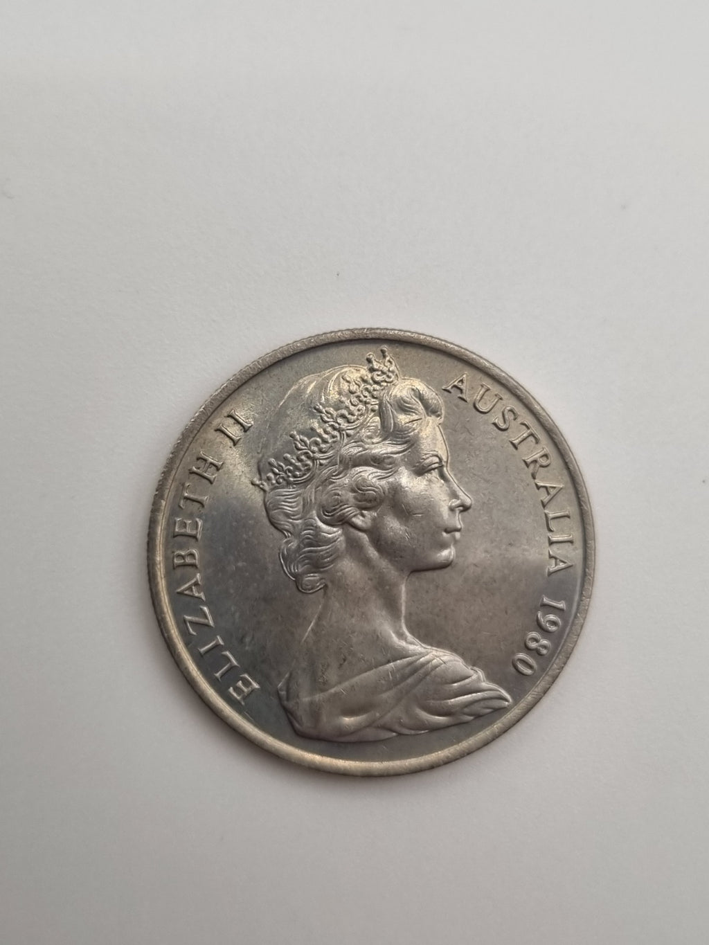 1980 10 Cent UNC Coin Australian Ten Cents In 2x2 Holder 