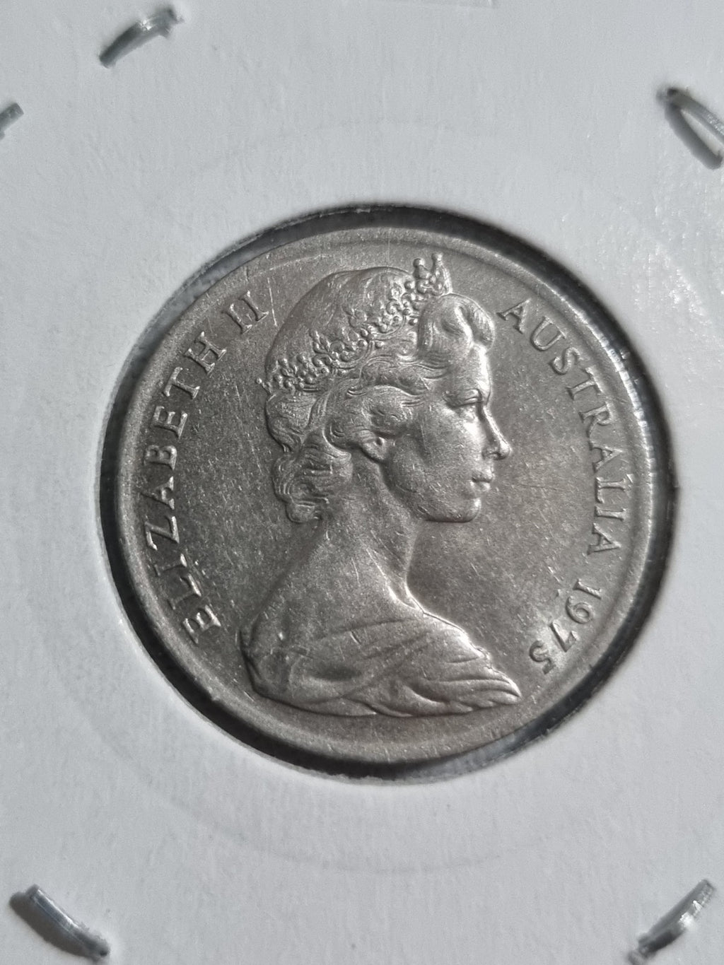 1975 10 Cent UNC Coin Australian Ten Cents In 2x2 Holder 