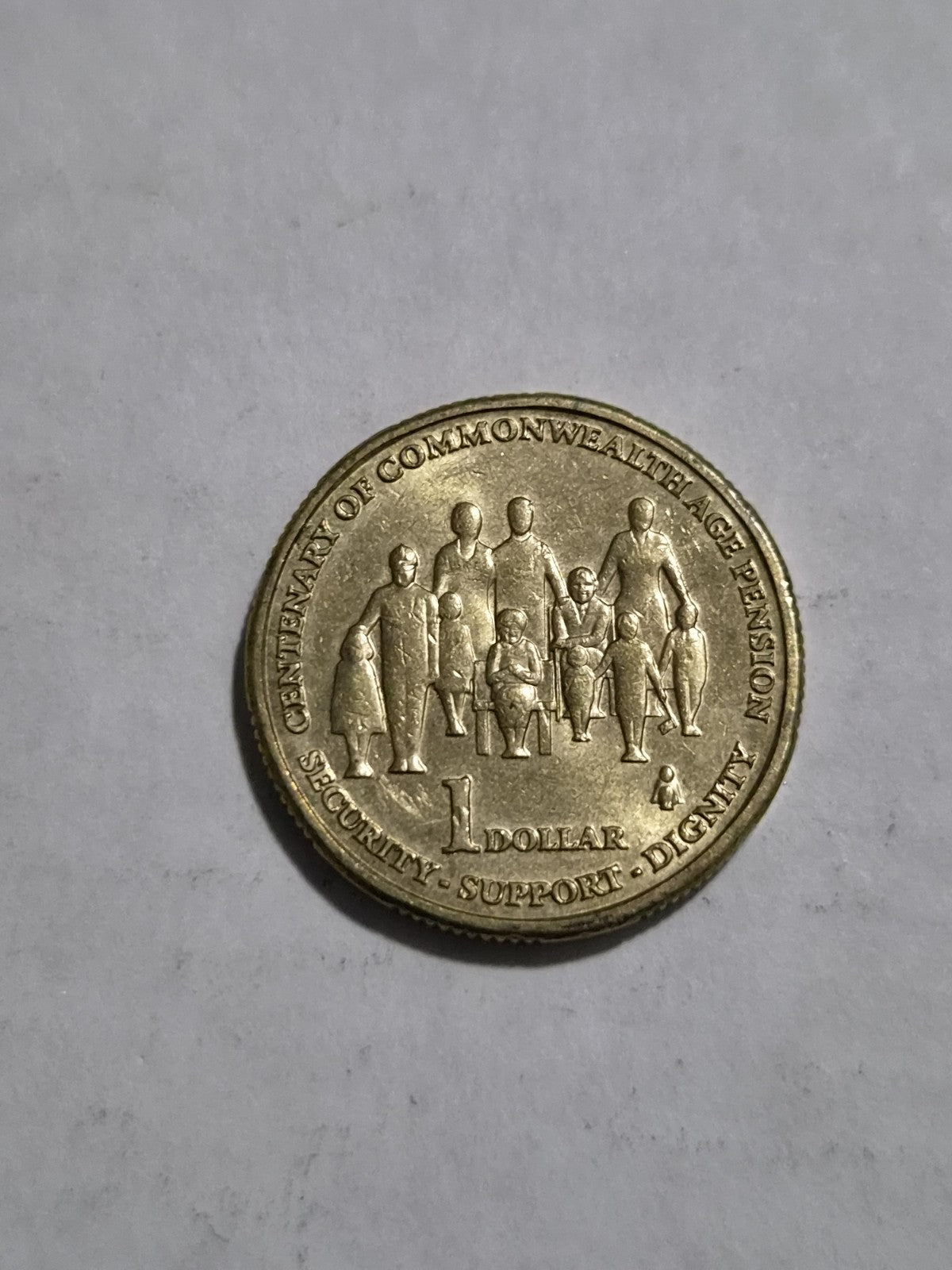 2009 $1 One Dollar Coin - Centenary Of Age Pension - Circulated 