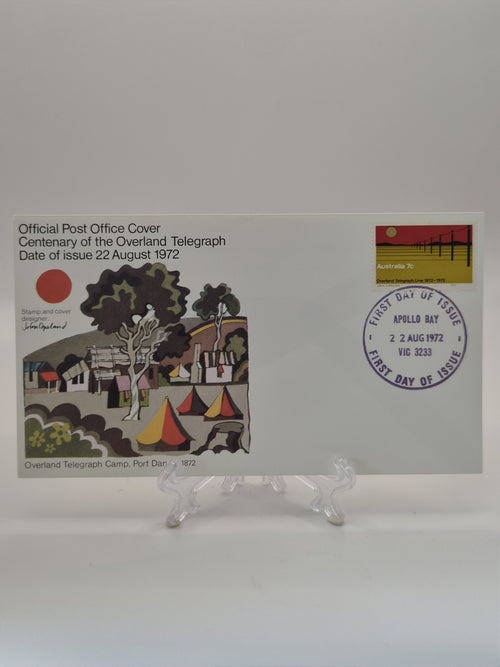 1972 First Day Cover Centenary of  the Overland Telegraph Line  - Apollo Bay
