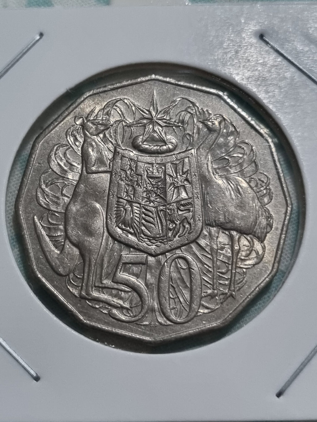 1981 50 Cent Coin - Nealy Uncirculated - Coat of Arms Elizabeth II