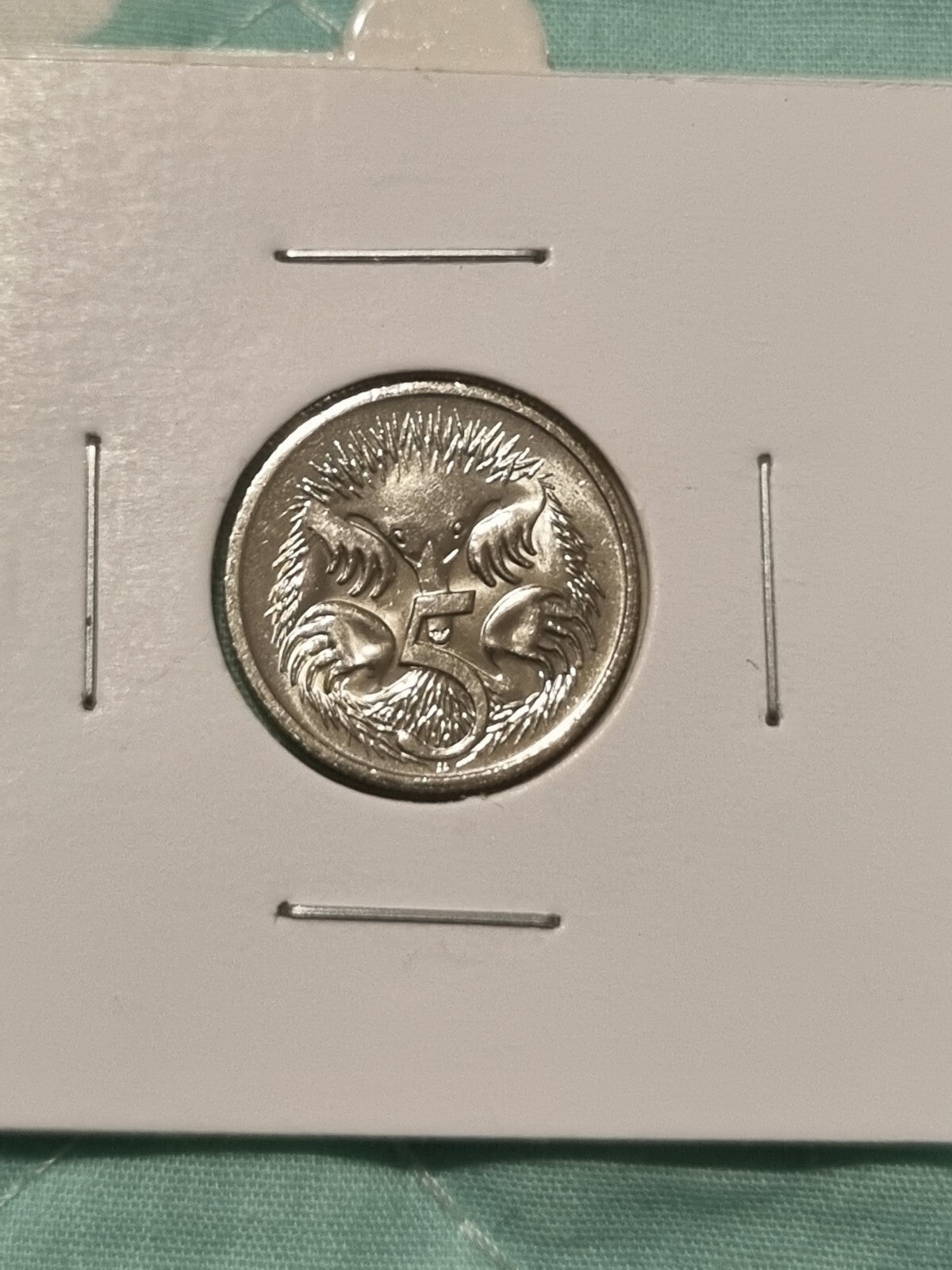 2005 5 cent coin in 2x2 