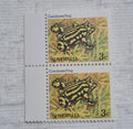 1982 Australia - Corroboree FROG - 2 x 3 Cent Stamps MUH
