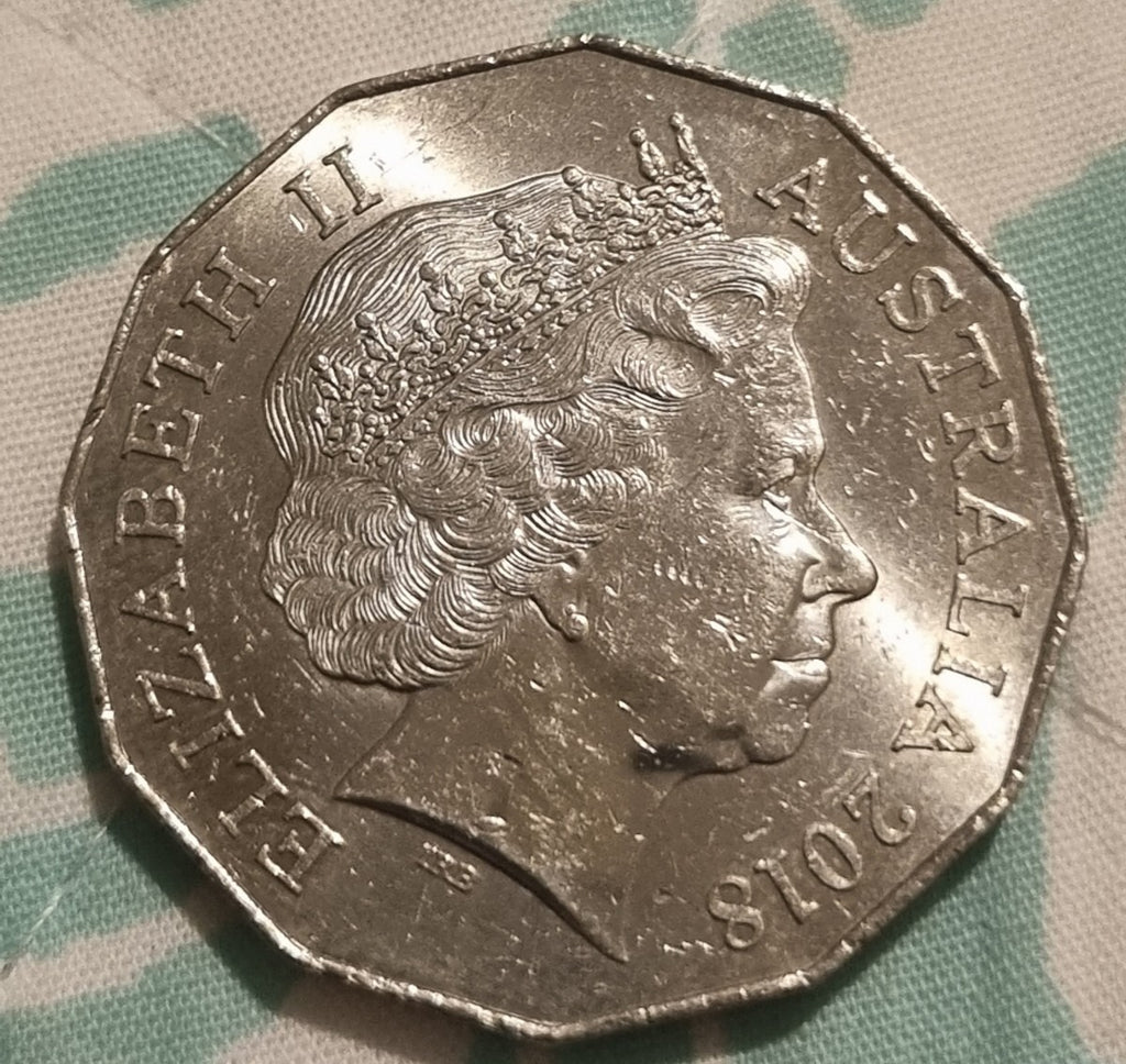 2018 Australian 50 Cent -Low Mintage- Coin - Lightly Circulated 