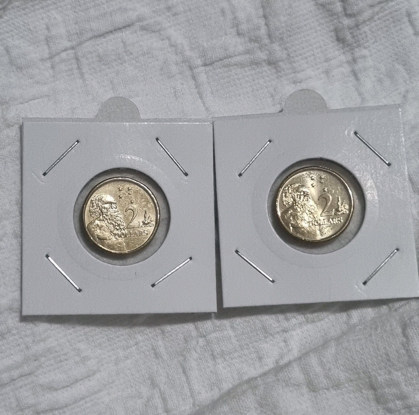 2024 & 2025 $2 Two Dollar Elder Coins Uncirculated In 2x2 Holder - 2 Coins Total