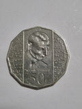 1995 aUNC 50 Cent 50c Coin - Weary Dunlop