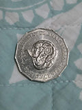 1991 Rams Head 50 Cent Coin - 25th anniversary decimal currency