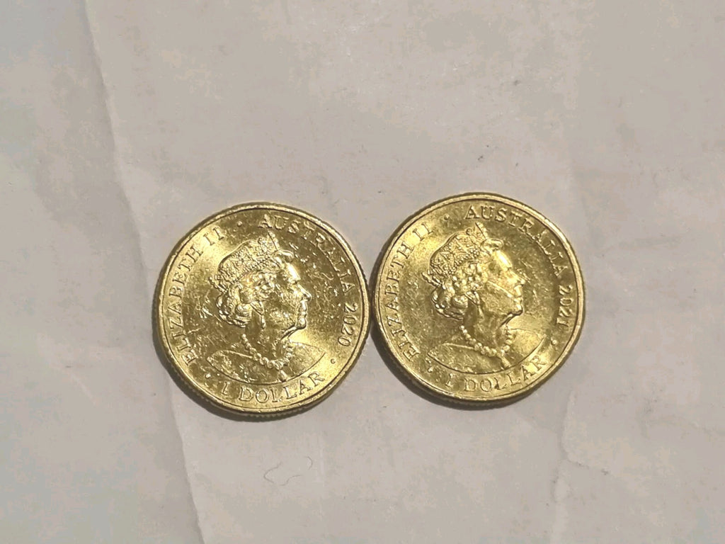 2020 & 2021 Donation One Dollar $1  Coins - 2 Coins Total