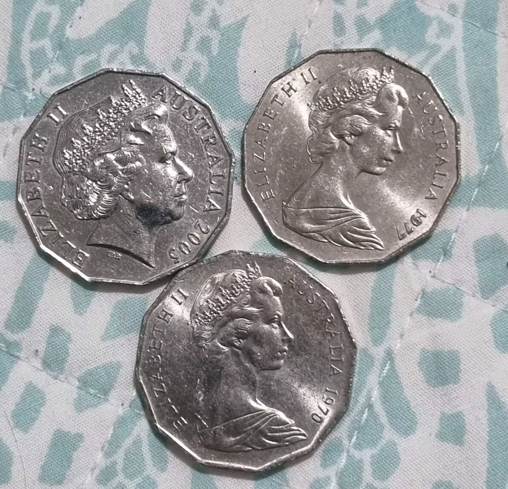 3 x 50 Cent Various Commemorative Coins Excellent Conditions including 2 x aUNC