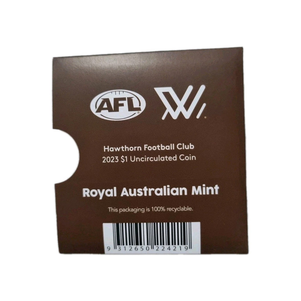 2023 AFL Hawthorn Hawks $1 One Dollar Carded Coin