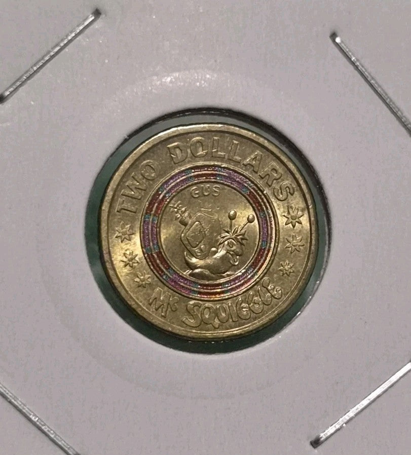 2019 $2 Mr Squiggle - Bill Lightly Circulated Two Dollar Coin