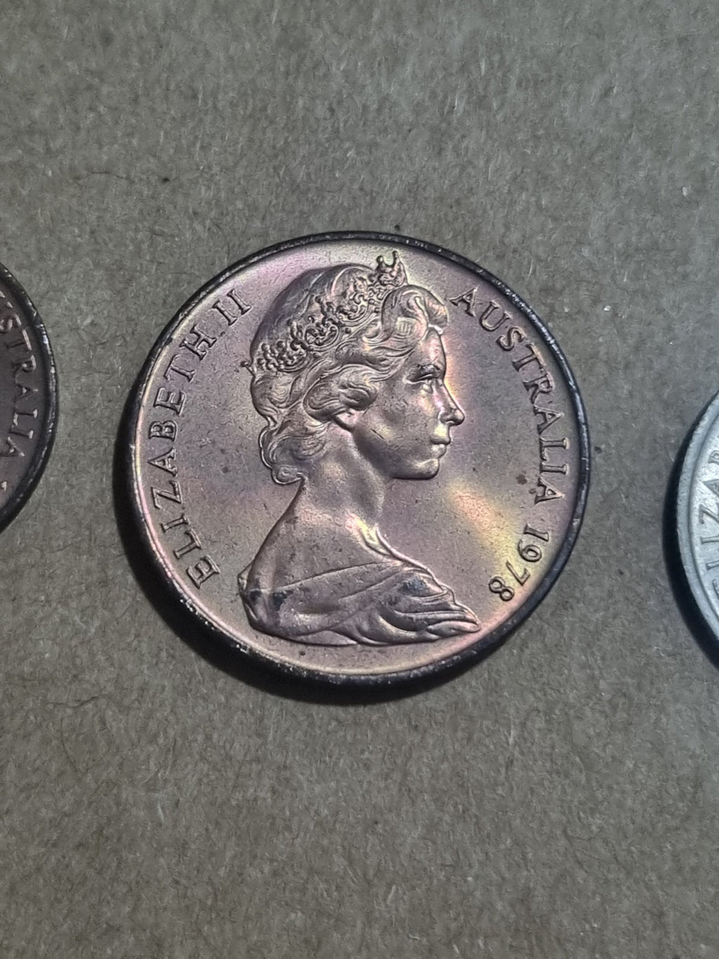 1978 One Two Five Ten Twenty Cent Australian Coins 1 2 5 10 20 Cents