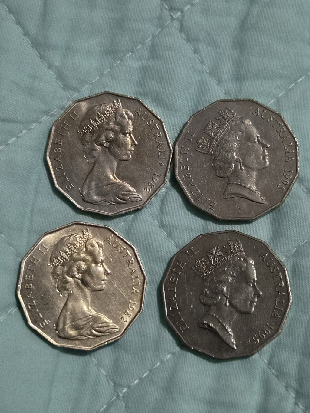 4 x 50 Cent Coins - 1982 Brisbane Commonwealth Games + 1995 Weary Dunlop
