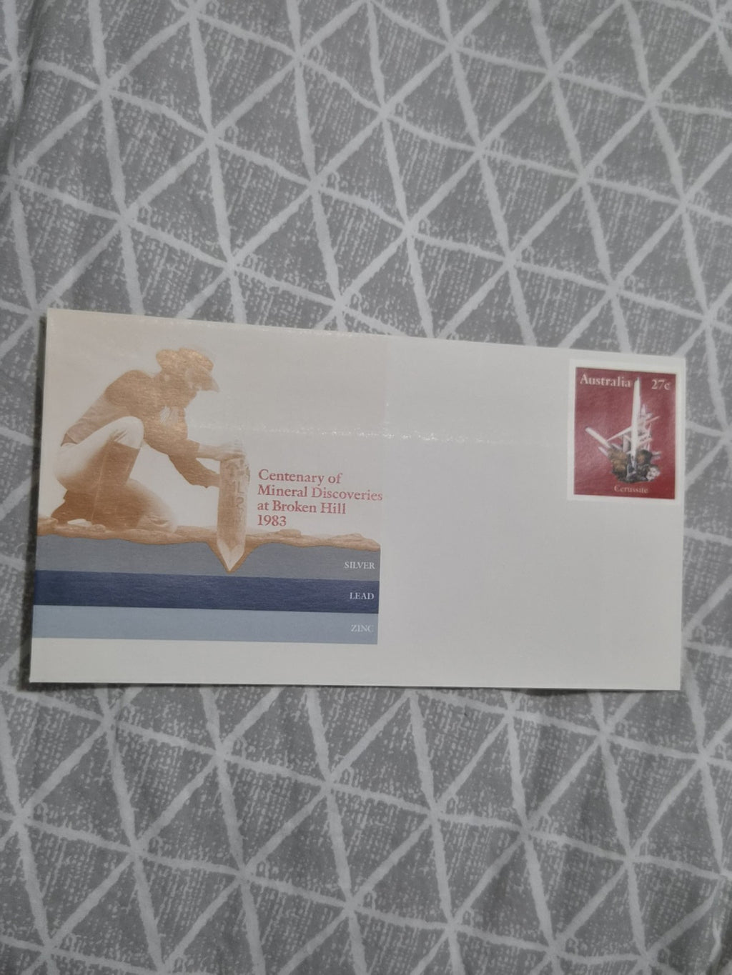 1983 27c 'Centenary of Mineral Discoveries at Broken Hill' Pre-Paid Envelope