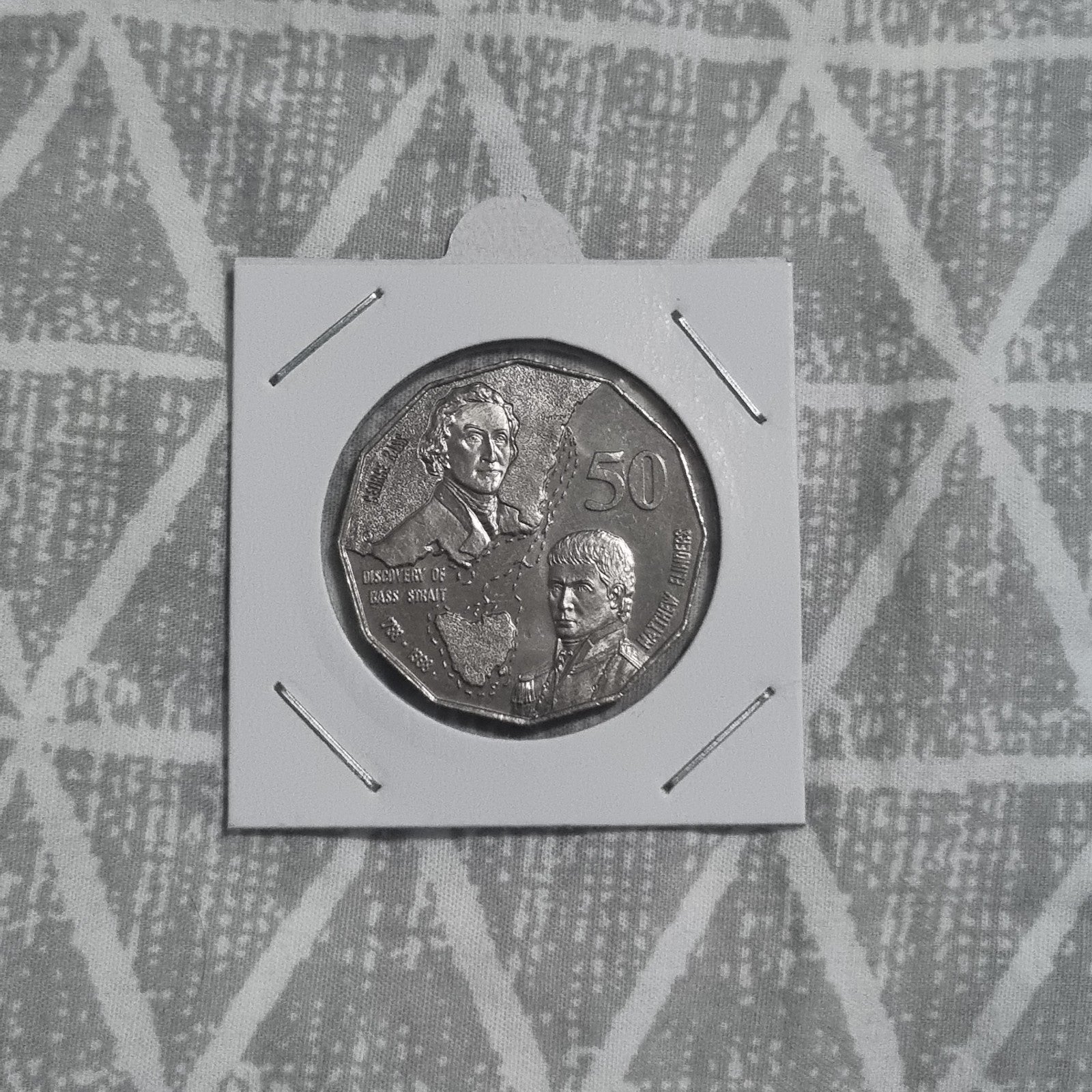 1998 UNC Bass & Flinders 50 Cent Coin In 2x2 Holder 