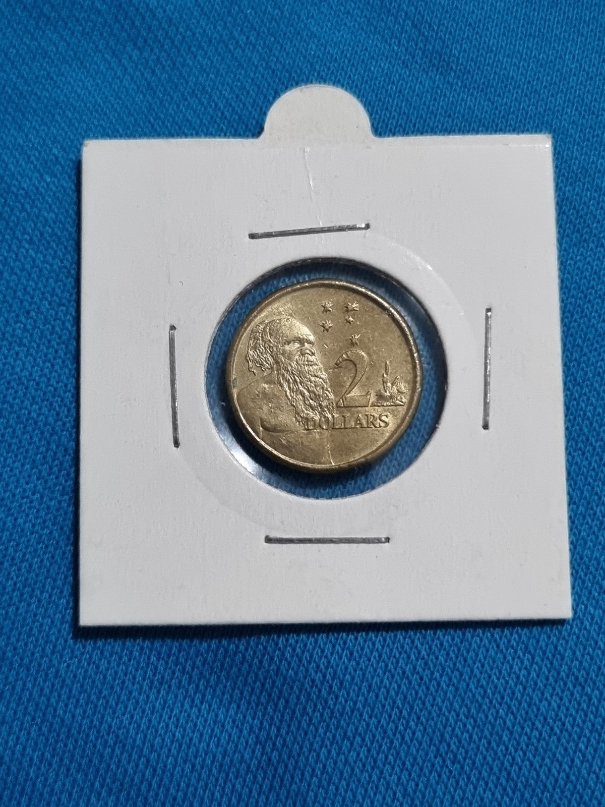 2019 aUNC 2 DOLLAR COIN - JC DESIGN $2 Two Dollar In Protective 2x2 Holder 