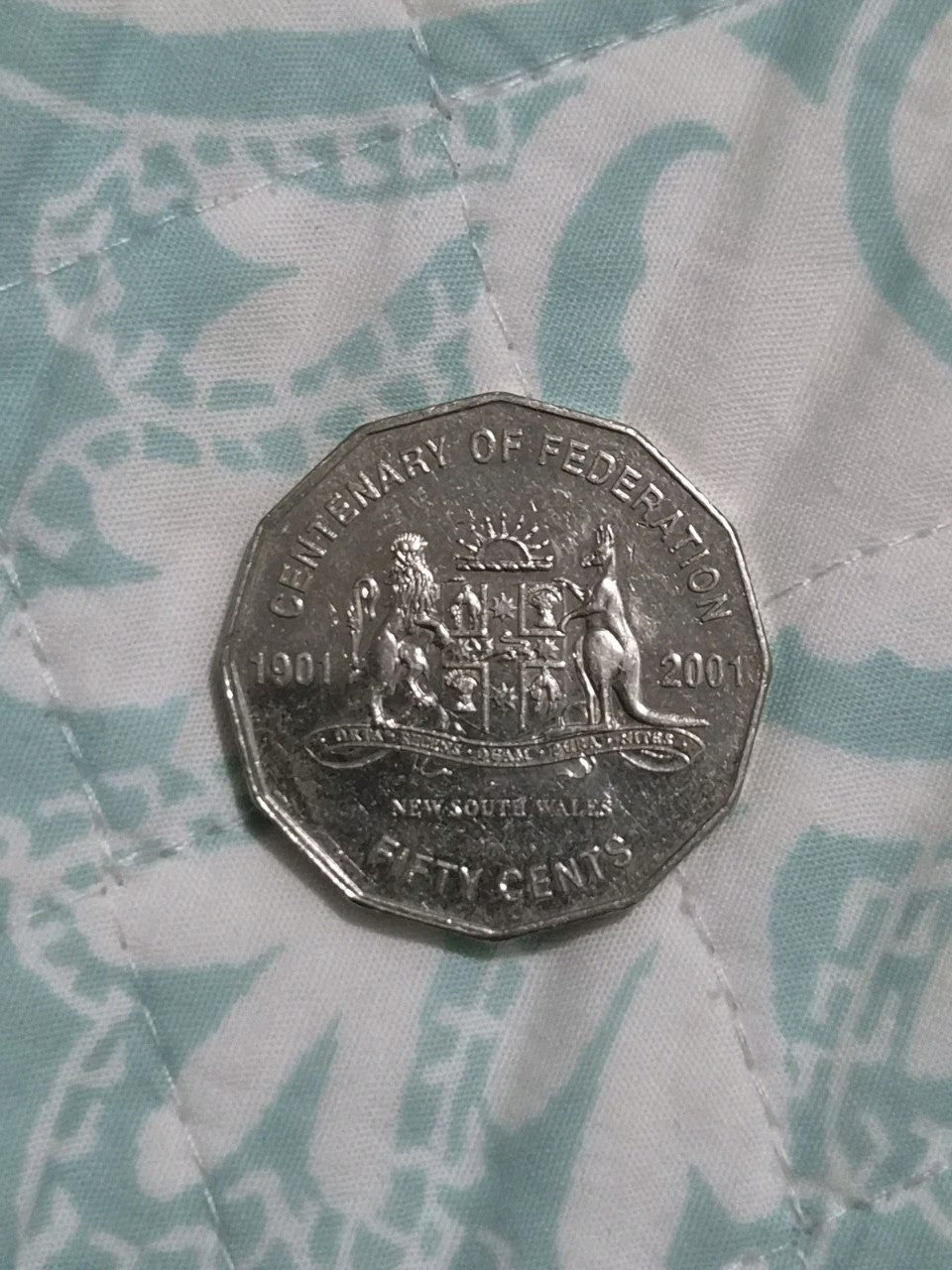 2001 50 Cent Centenary Of Federation - New South Wales - Circulated