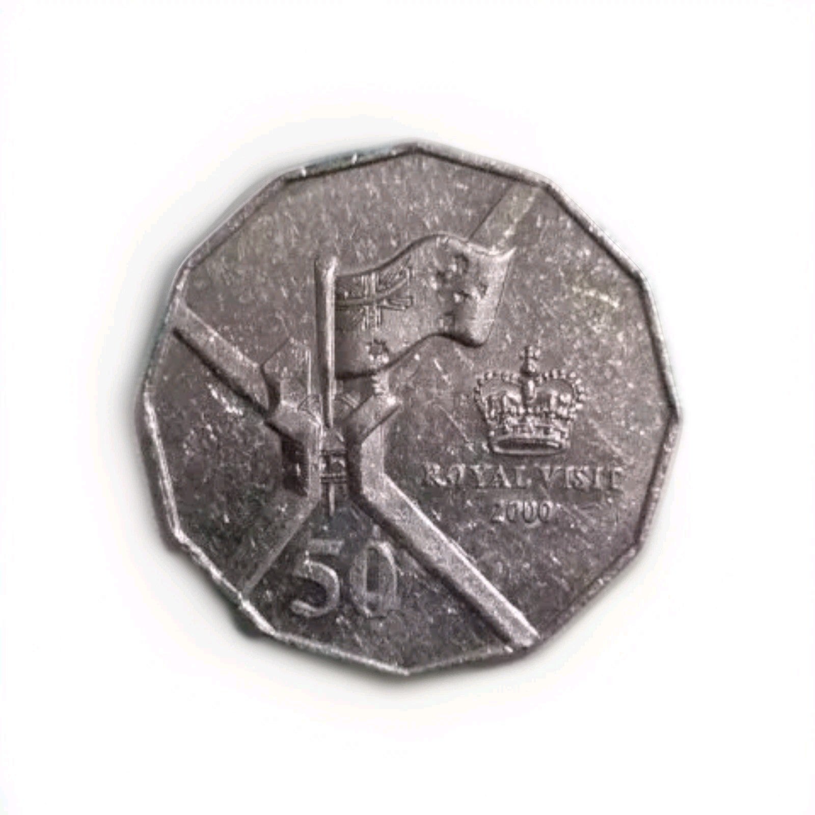 2000 50 Cent Royal Visit Coin Circulated 