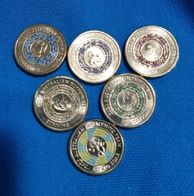 2020 $2 Coin OLYMPIC SET x 6 COINS QUEEN Head - UNCIRCULATED 