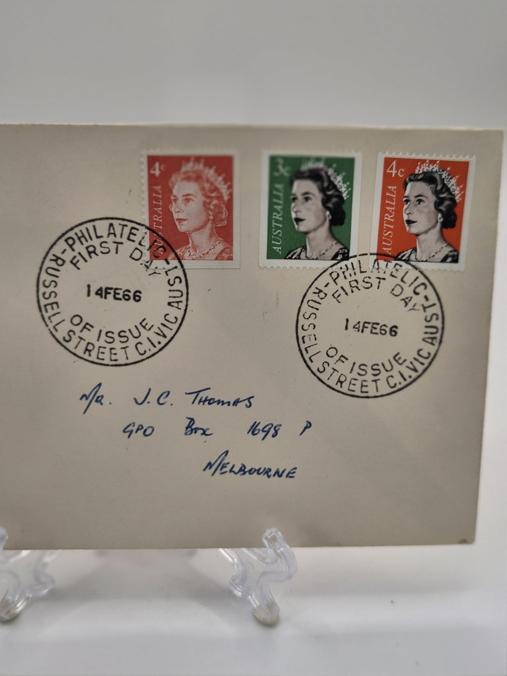 1966 Australia Queen Elizabeth 4 Stamp Set FDC - First Day Cover Post Office Com