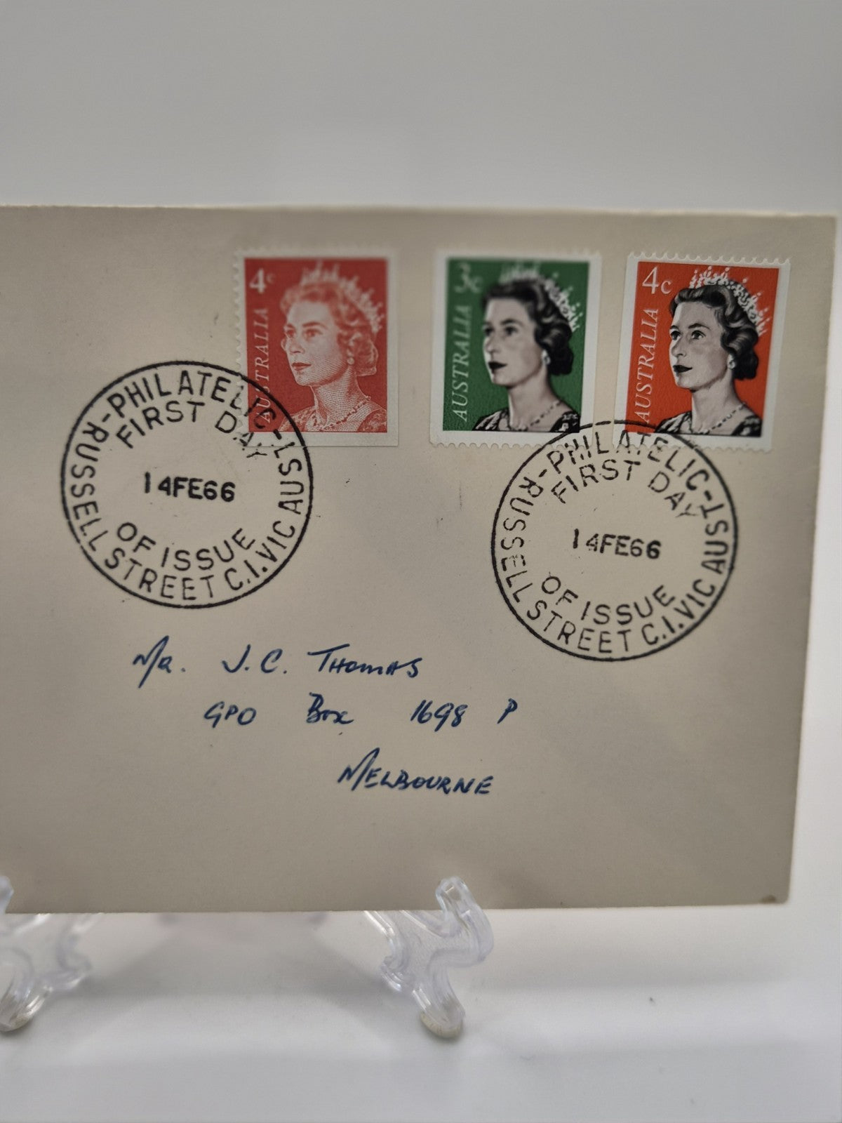 1966 Australia Queen Elizabeth 4 Stamp Set FDC - First Day Cover Post Office Com