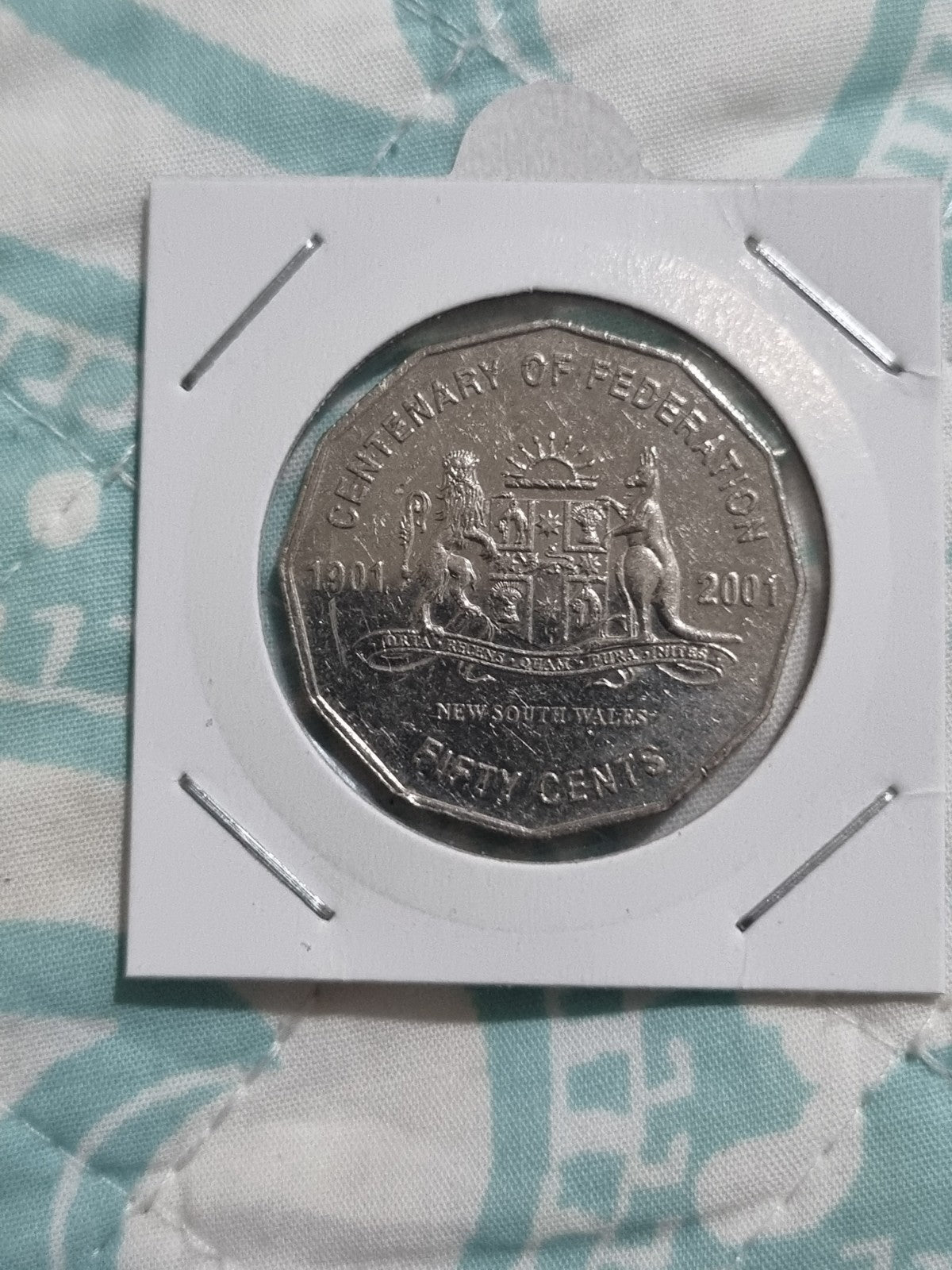 2001 50 Cent Centenary Of Federation - New South Wales - Lightly Circulated 