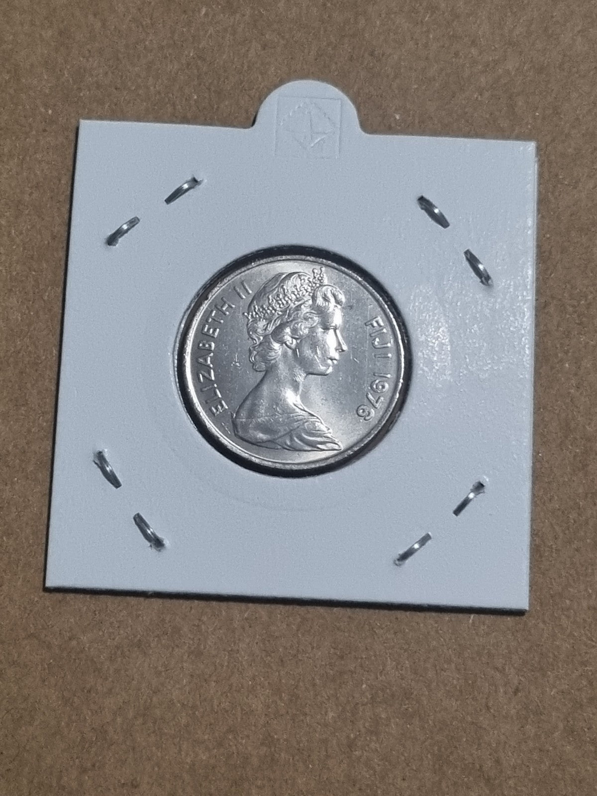 1976 10 Cents Fiji Coin In 2x2 