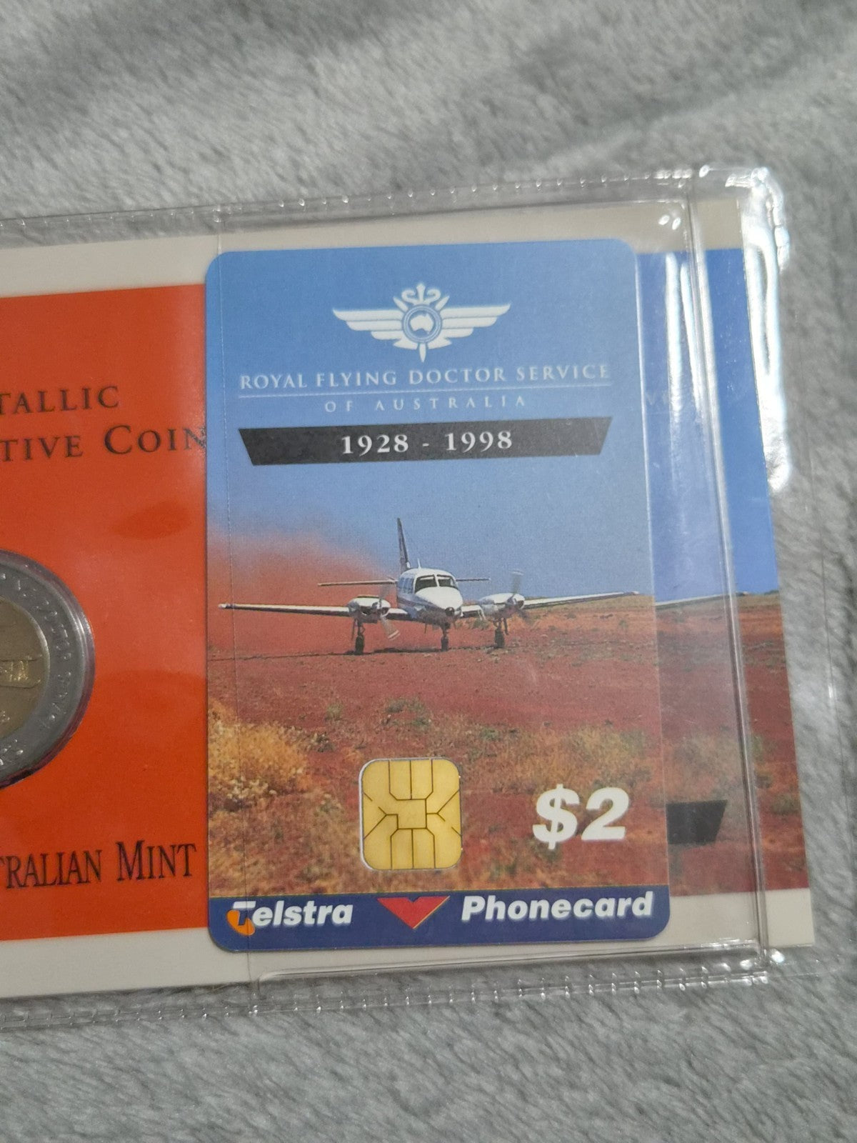 1998 $5 Royal Flying Doctor Commemorative Coin & Phonecard